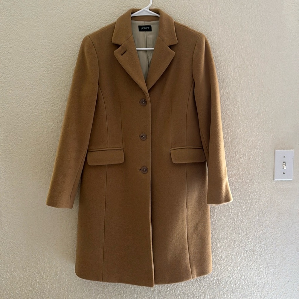 Vintage J. Crew Women’s Wool Camel Trench Coat